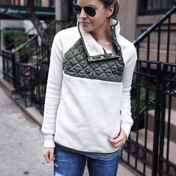 Abercrombie Asymmetrical Snap Pullover 
